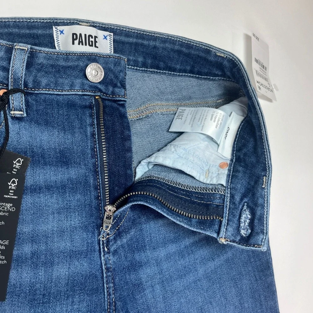 PAIGE Jeans Cindy High Rise Straight Ankle‎ Women's sz 24 Blue Legendary NWT